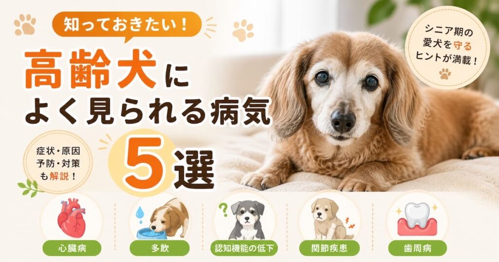 高齢犬によく見られる病気5選