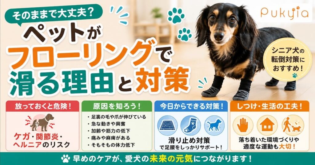 ペットがフローリングで滑る理由トップ画像